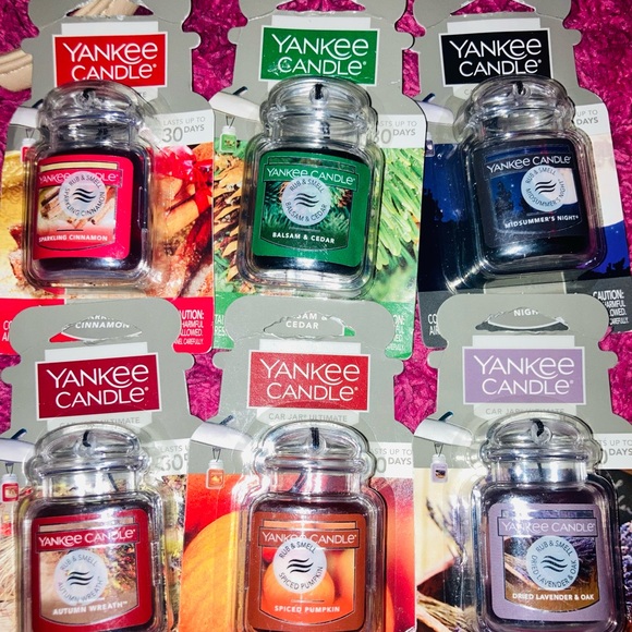 6 Yankee Candle Car Vents